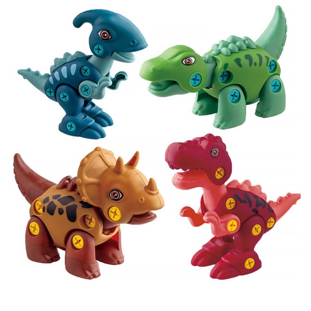 4pcs Take Apart Dinosaur Toys for Kids Flexible
Dinosaur Building Construction